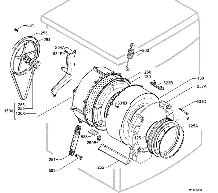 Схема стиральной машины AEG L 70800