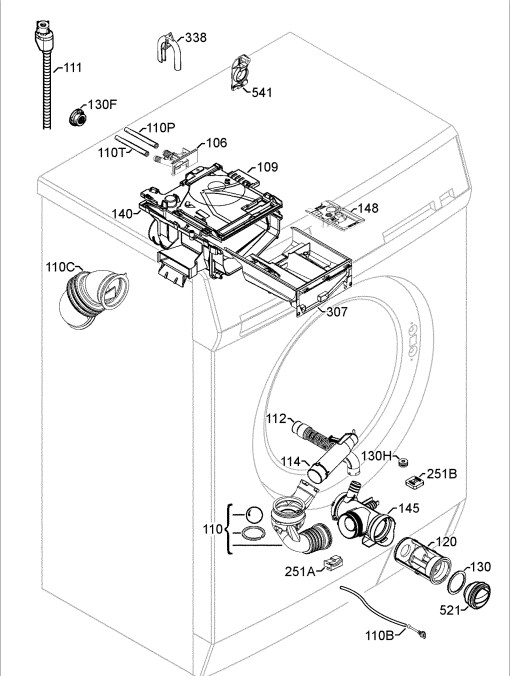 Схема стиральной машины AEG LS 72840
