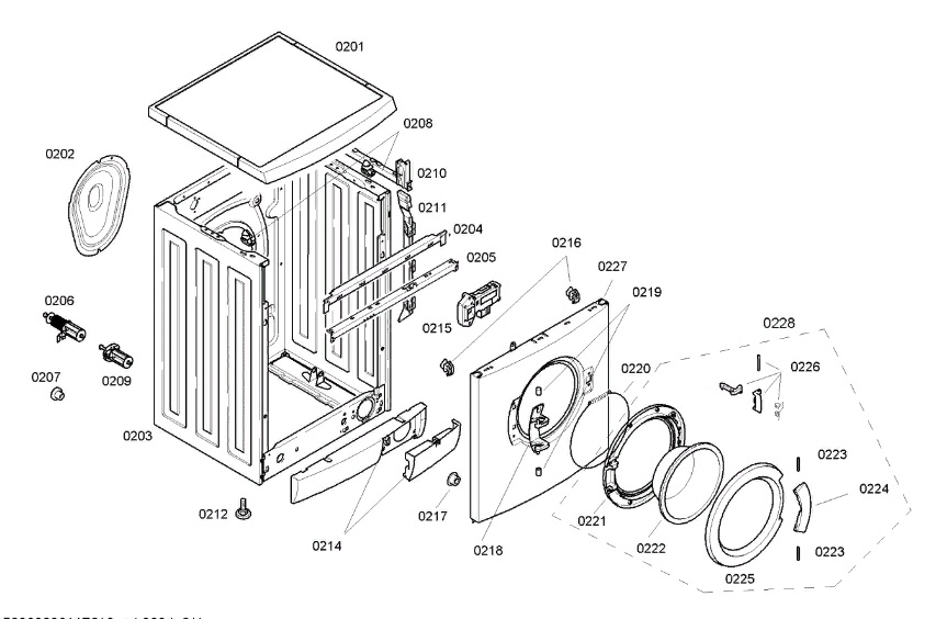 Схема стиральной машины Bosch Maxx 6 WAE 16440 OE