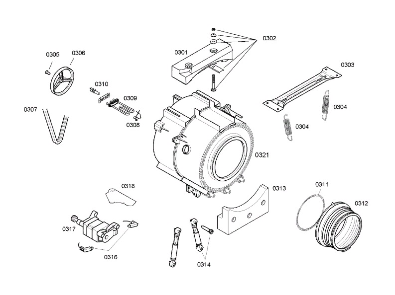 Схема стиральной машины Bosch WAA 16261 OE