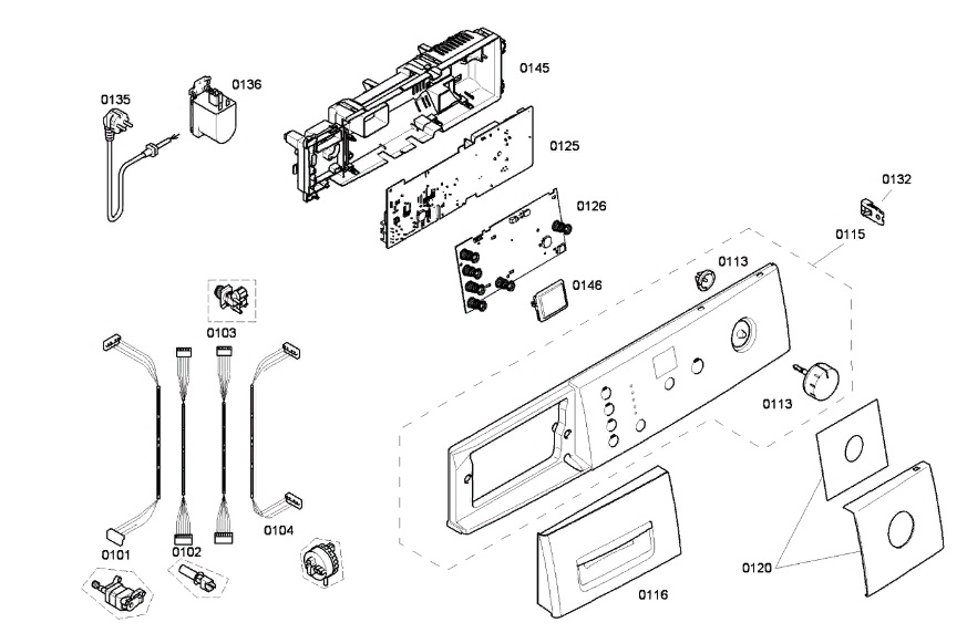Схема стиральной машины Bosch WAE 24361 BY