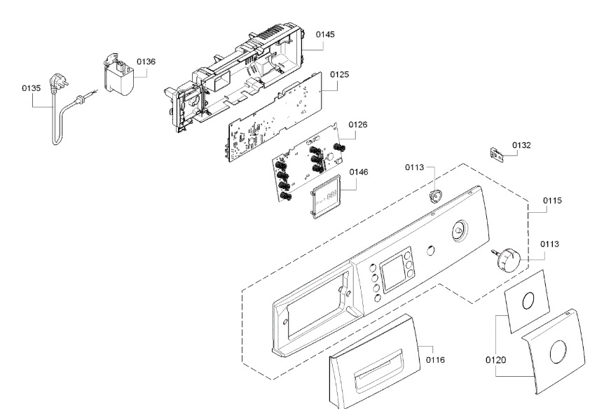 Схема стиральной машины Bosch WAE 28441 OE