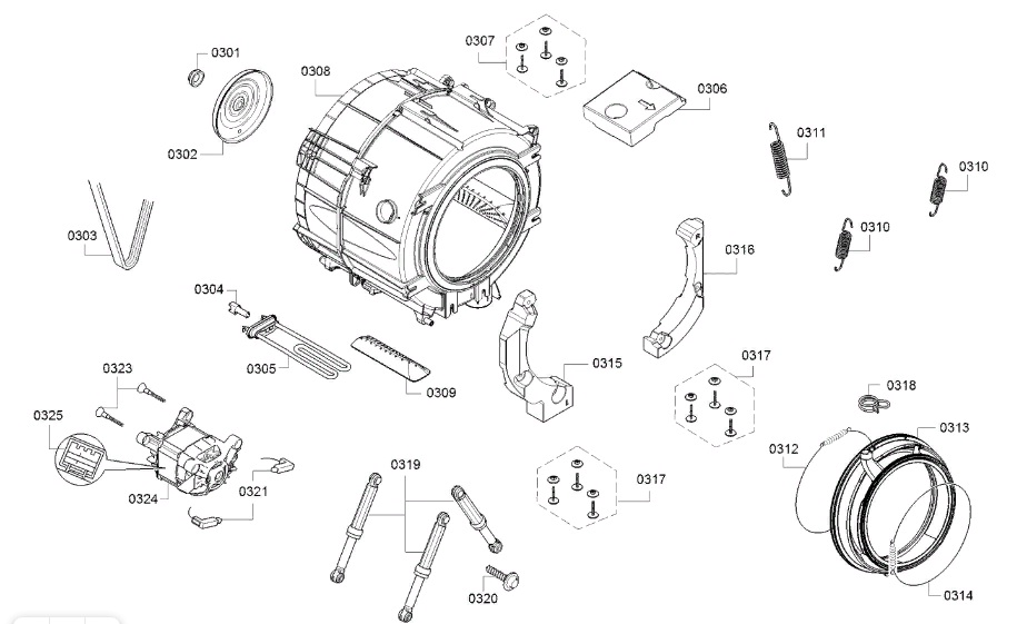 Схема стиральной машины Bosch WAK 24240