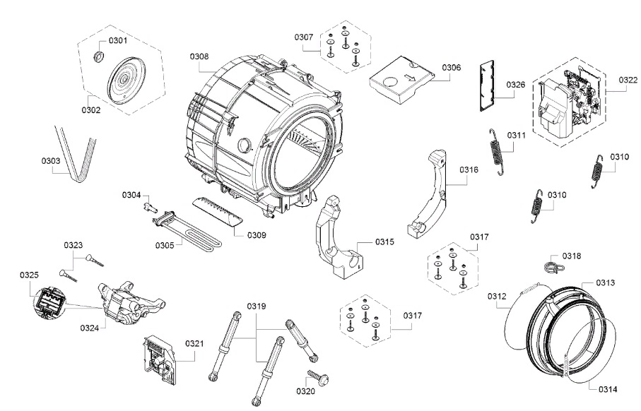 Схема стиральной машины Bosch WAT 20440