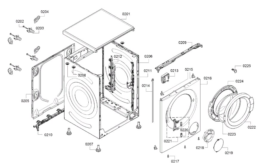 Схема стиральной машины Bosch WAT 28540