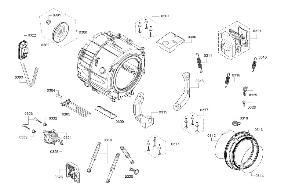 Схема стиральной машины Bosch WAT 28740