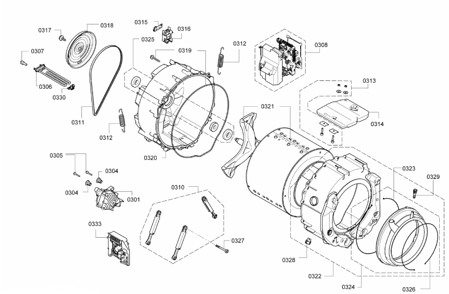 Схема стиральной машины Bosch WAY 24742