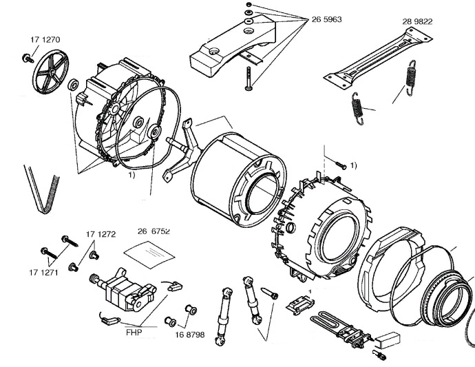 Схема стиральной машины Bosch WFH 2461 OE