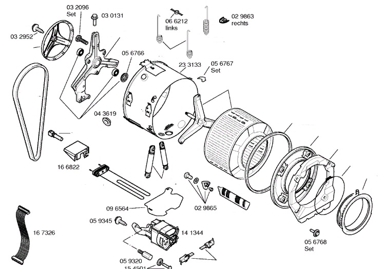Схема стиральной машины Bosch WFK 2431