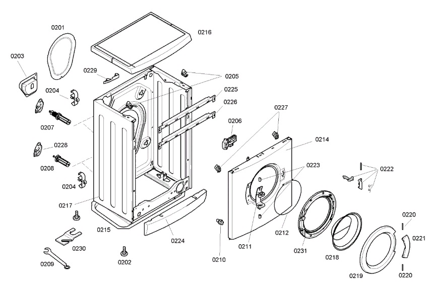 Схема стиральной машины Bosch WFL 1662 OE