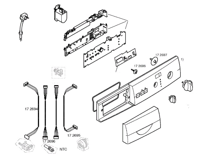 Схема стиральной машины Bosch WFO 2442 OE
