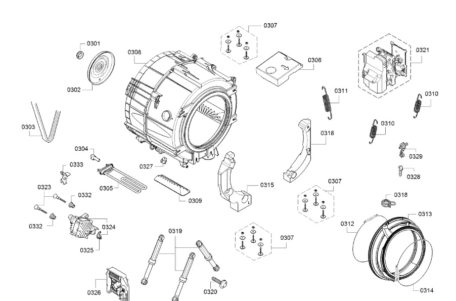 Схема стиральной машины Bosch WIW 24340