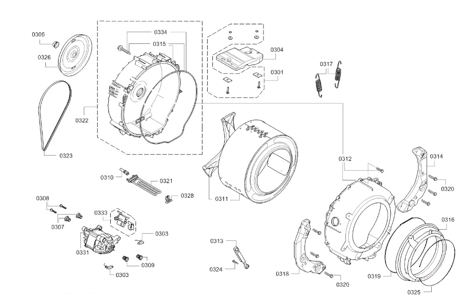 Схема стиральной машины Bosch WLK20263