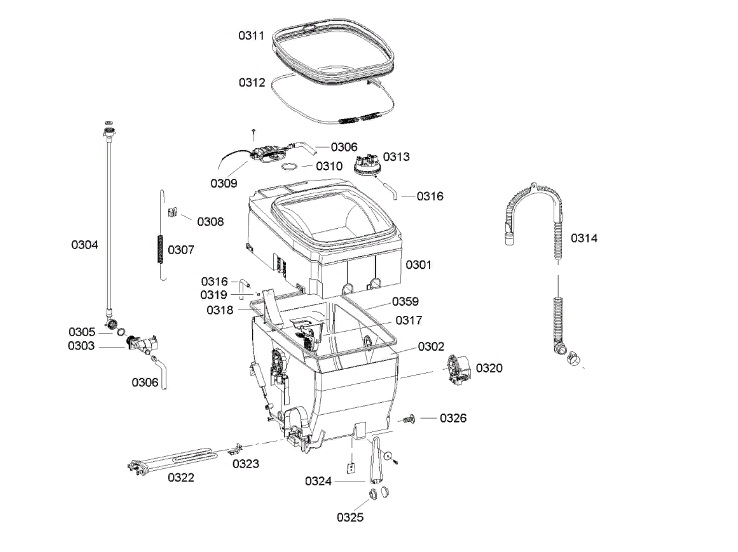 Схема стиральной машины Bosch WOR 16153 OE