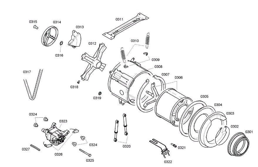 Схема стиральной машины Bosch WVD 2446 S