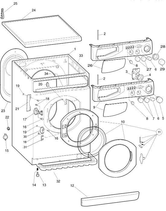 Схема стиральной машины Hotpoint-Ariston AB 108 XIT