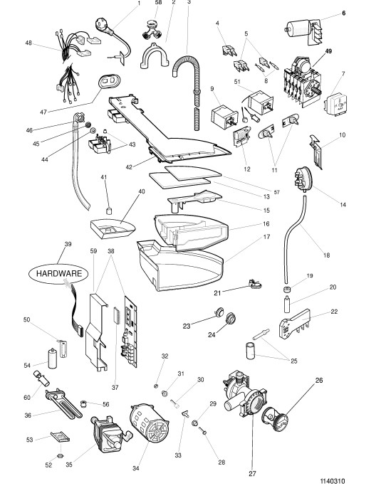 Схема стиральной машины Hotpoint-Ariston AB 53 EU