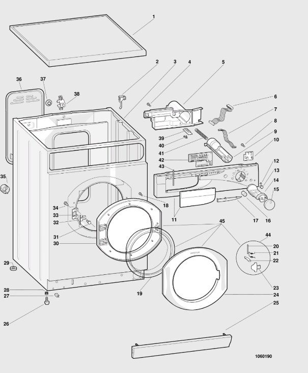 Схема стиральной машины Hotpoint-Ariston AD 8