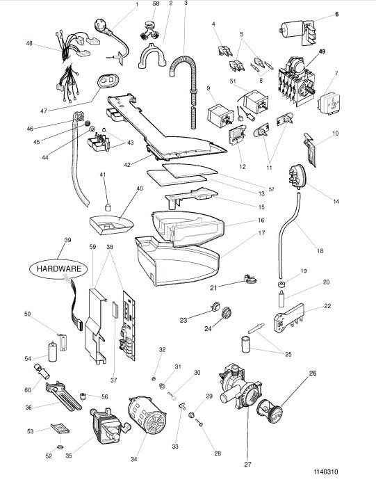 Схема стиральной машины Hotpoint-Ariston ALD 128 D