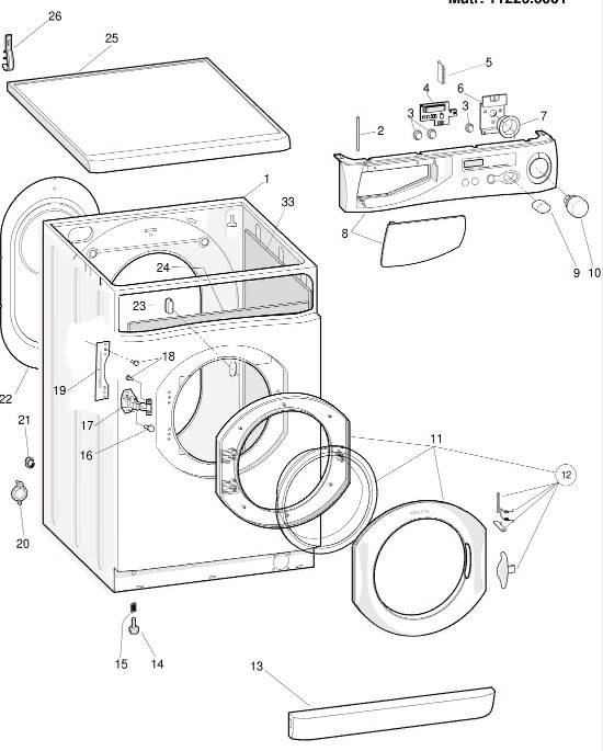 Схема стиральной машины Hotpoint-Ariston ALD 140