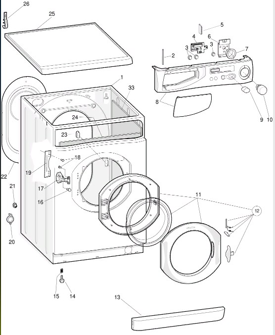 Схема стиральной машины Hotpoint-Ariston ALDS 120