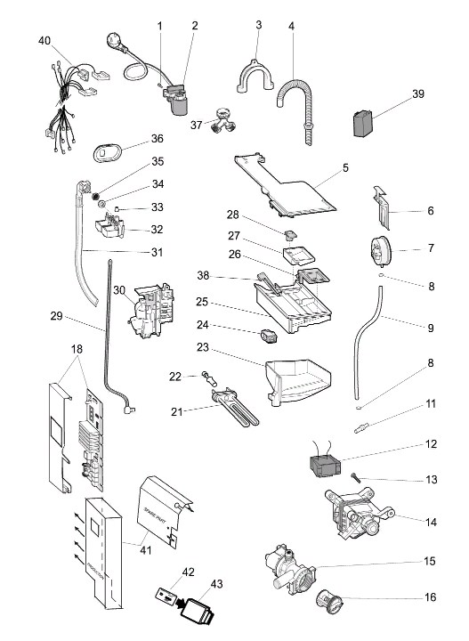 Схема стиральной машины Hotpoint-Ariston AQ8F 29 U H