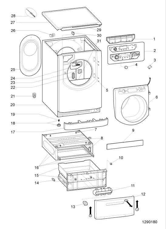 Схема стиральной машины Hotpoint-Ariston AQ93F 69