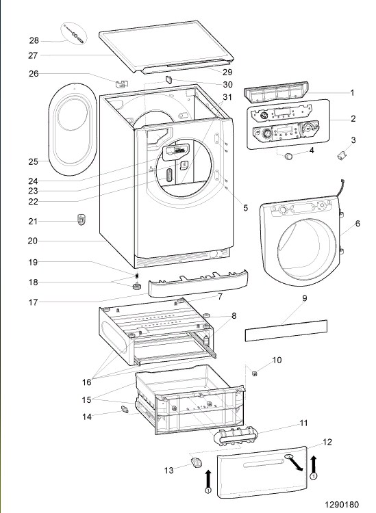 Схема стиральной машины Hotpoint-Ariston AQ9D 29 I