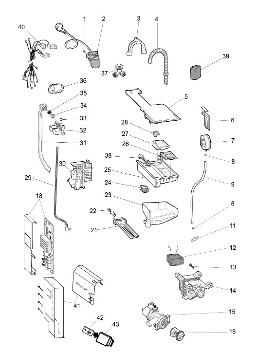Схема стиральной машины Hotpoint-Ariston AQGMD 149 BH