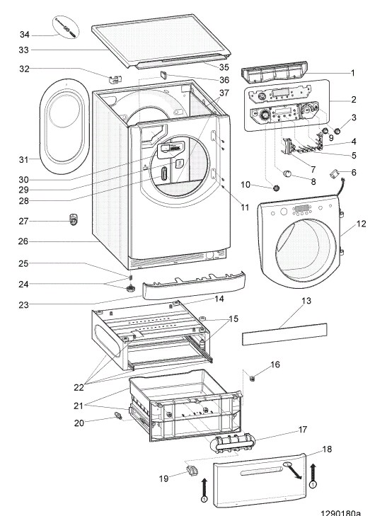 Схема стиральной машины Hotpoint-Ariston AQS70F 05I CIS