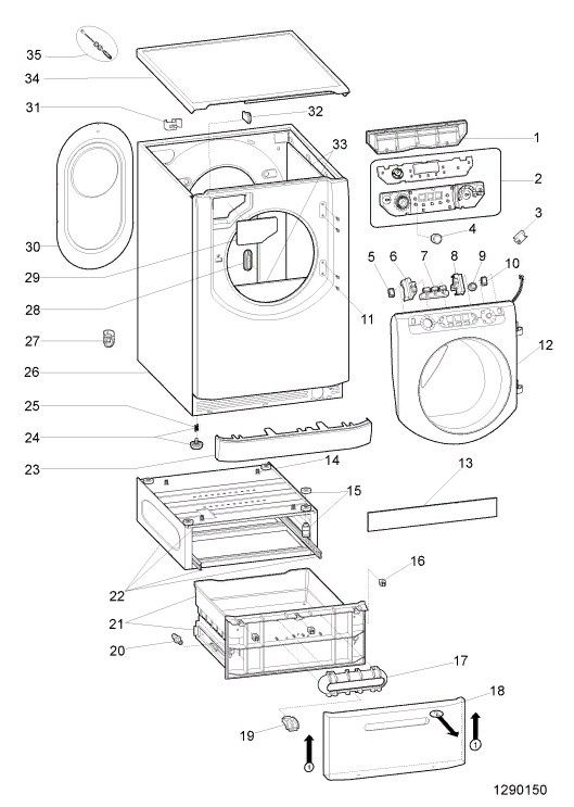 Схема стиральной машины Hotpoint-Ariston AQSF 05