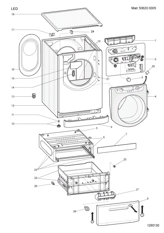 Схема стиральной машины Hotpoint-Ariston AQSL 85