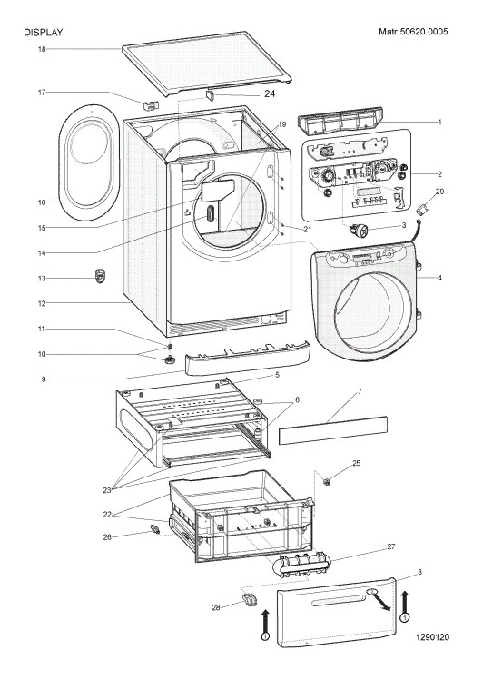 Схема стиральной машины Hotpoint-Ariston AQXXD 129 H
