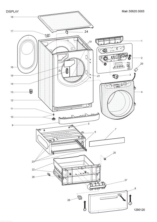 Схема стиральной машины Hotpoint-Ariston AQXXD 169 H