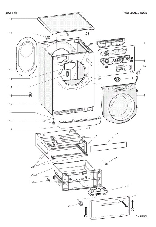 Схема стиральной машины Hotpoint-Ariston AQXXF 129 H