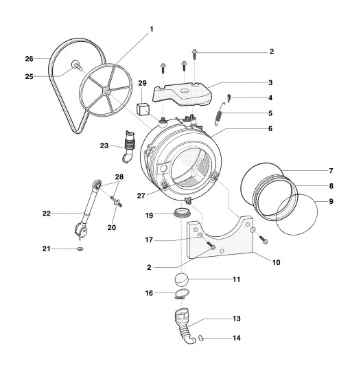 Схема стиральной машины Hotpoint-Ariston ARL 100