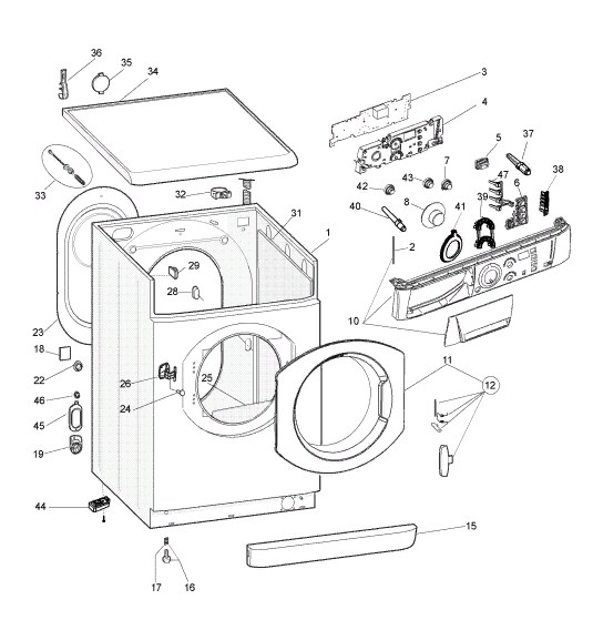 Схема стиральной машины Hotpoint-Ariston ARSF 109 (EU)