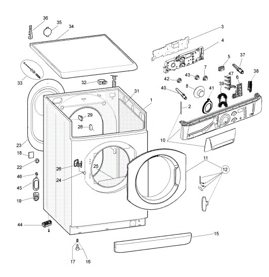 Схема стиральной машины Hotpoint-Ariston ARSF 120