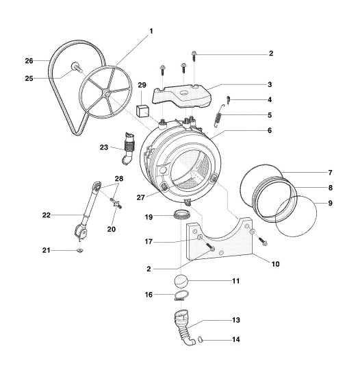 Схема стиральной машины Hotpoint-Ariston ARSF 80 CSI