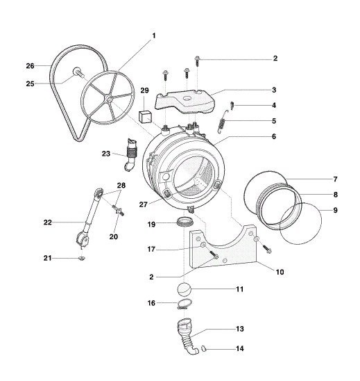 Схема стиральной машины Hotpoint-Ariston ARSL 103