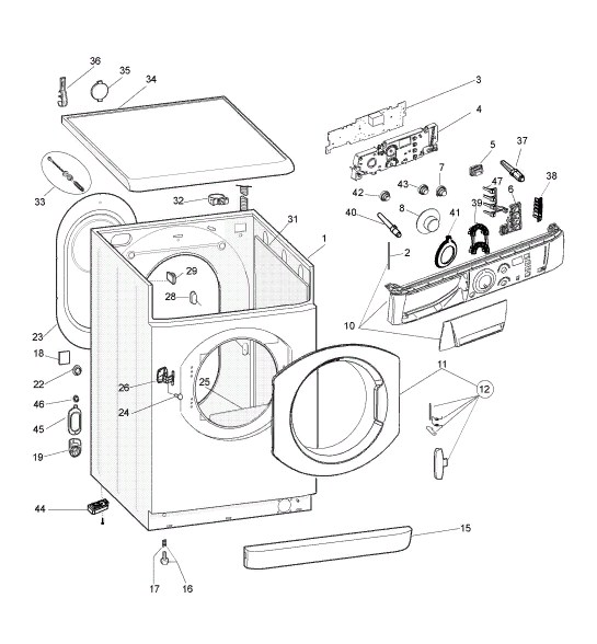 Схема стиральной машины Hotpoint-Ariston ARXF 109