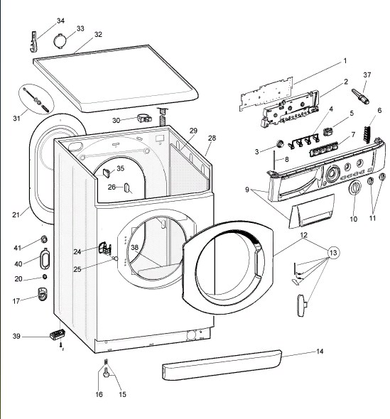 Схема стиральной машины Hotpoint-Ariston ARXL 109