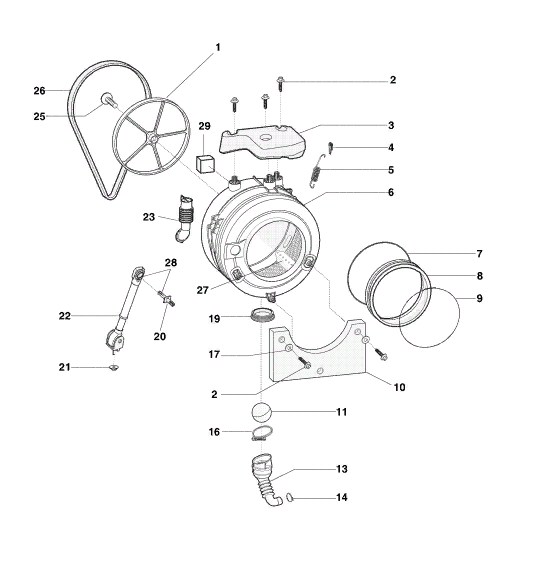 Схема стиральной машины Hotpoint-Ariston ARXSD 109 (CIS)