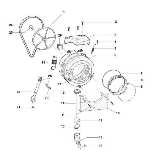 Схема стиральной машины Hotpoint-Ariston ARXXD 105 S