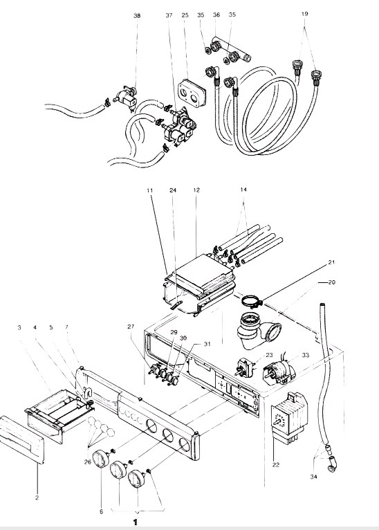 Схема стиральной машины Hotpoint-Ariston AS 1047 CTX