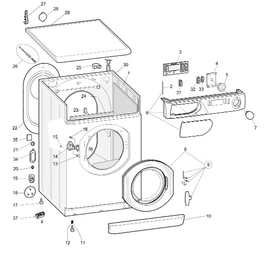 Схема стиральной машины Hotpoint-Ariston AVD 129 EX