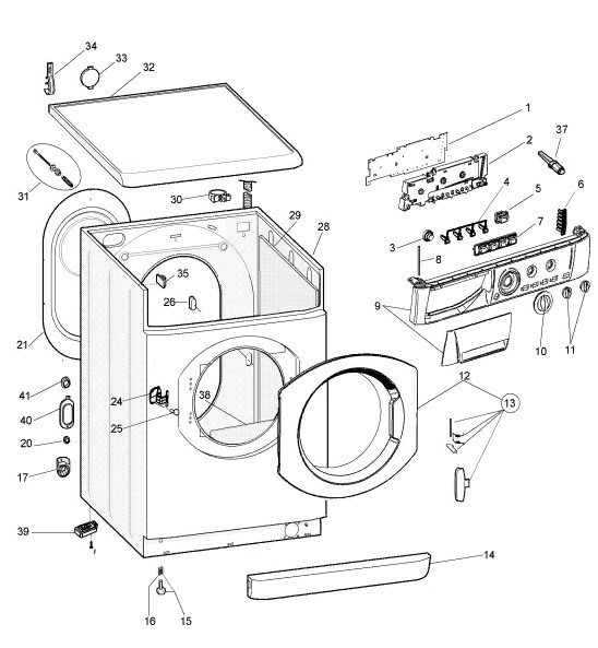 Схема стиральной машины Hotpoint-Ariston AVDK 7129