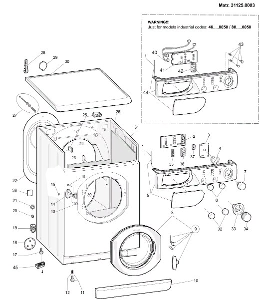 Схема стиральной машины Hotpoint-Ariston AVL 80