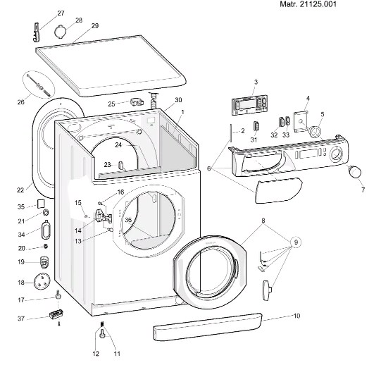 Схема стиральной машины Hotpoint-Ariston AVSD 109