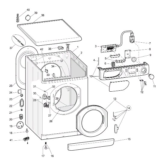 Схема стиральной машины Hotpoint-Ariston AVSF 129 EU